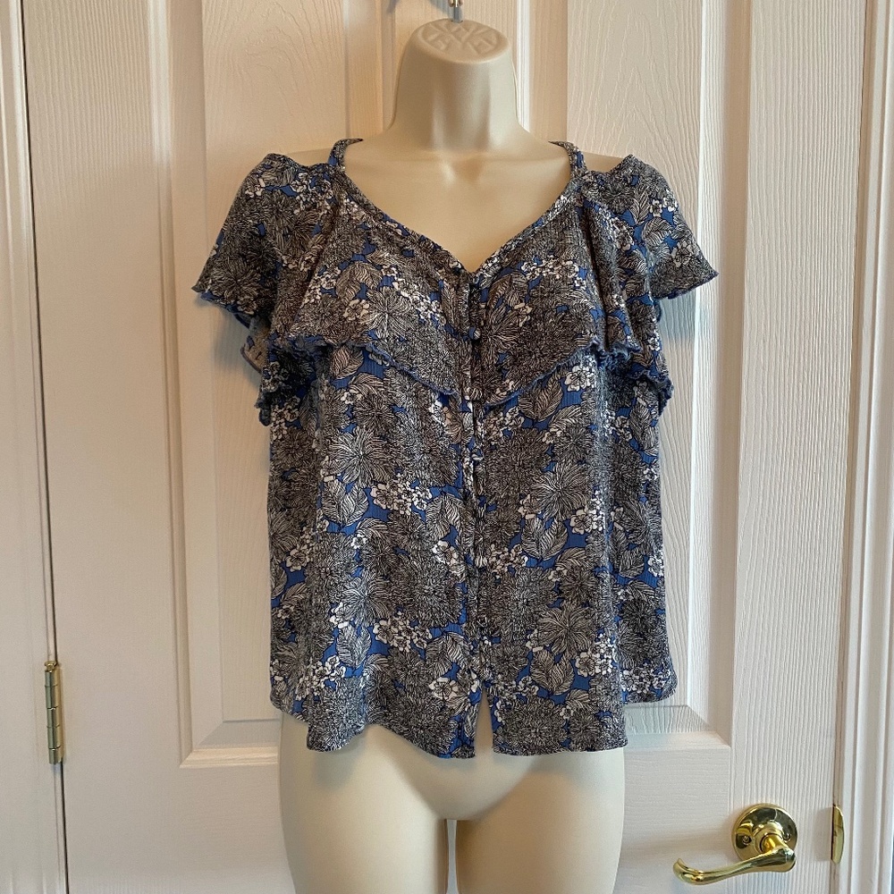 BUY 2 ITEMS AND GET 1 FREE - Denver Hayes Cold Shoulder Blouse Sz XL
